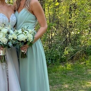 Zara Sage Green Wedding Dress